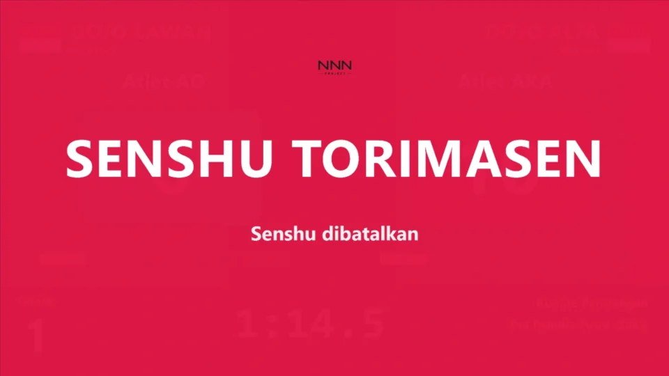 Tampilan Aplikasi Papan Skor Kumite Karate pada fitur PENALTI DAN DISKUALIFIKASI