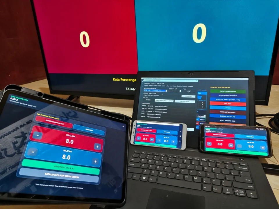 Juri Kata memberi nilai melalui aplikasi Android dan browser
