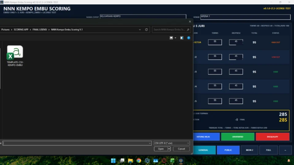 Import CSV penyimpanan hasil autosave dan restore aplikasi Kempo Embu